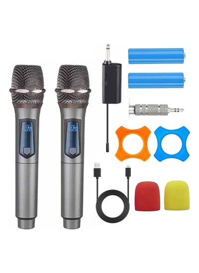 Buy Wireless Microphone, DMG UHF Handheld Dynamic Mic Karaoke System with Rechargeable Receiver, 164 ft Range, for Karaoke Nights and House Parties, DJ, Meeting in Saudi Arabia