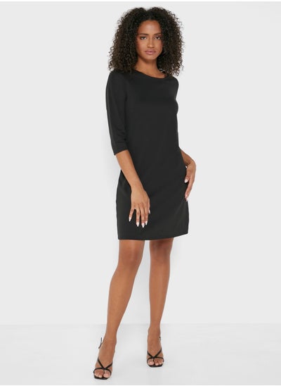 Buy Crew Neck Pleated Dress in Saudi Arabia