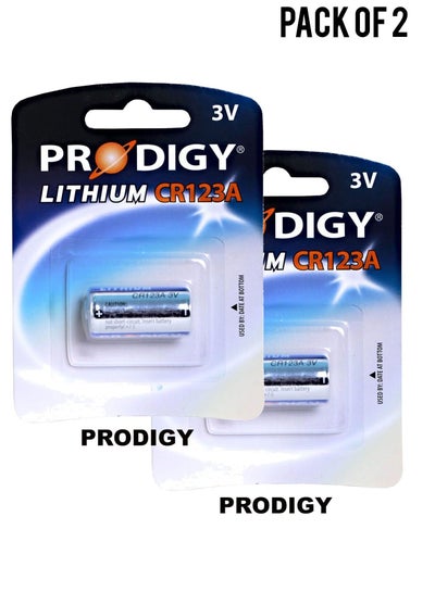 Buy Prodigy Lithium CR123A 3V Value Pack of 2 in UAE
