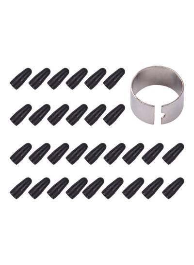 Buy 30-Piece Replacement Pen Tips With Clip Black in Saudi Arabia