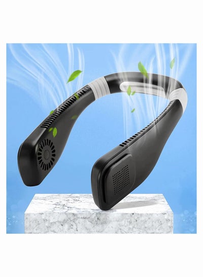 Buy Neck Fan, SYOSI Neck Air Conditioner Personal Fan Bladeless Neck Fan 360° Cooling 3 Speed Low Noise Lightweight Hands Free Wearable Neck Fan for Indoor Outdoor Long Use Time in UAE