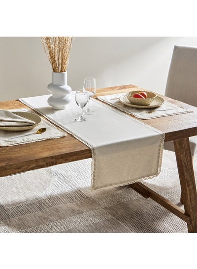 اشتري Naturio Lace Table Runner 120 x 40 cm في الامارات