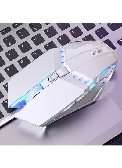 Buy YINDIAO 6 Keys Gaming Office USB Mute Mechanical Wired Mouse(White) in Saudi Arabia