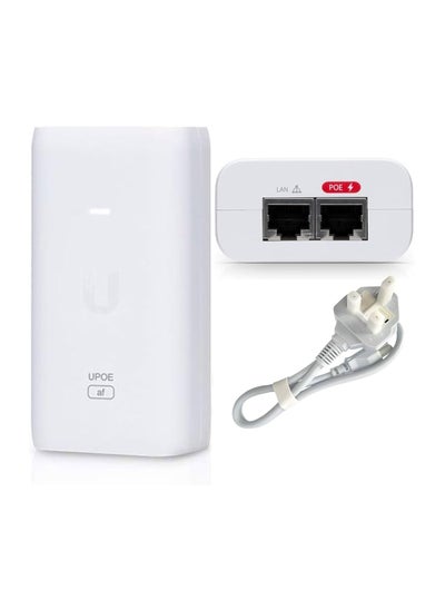 Buy Ubiquiti PoE Power Adaptor 48V 802.3AF - White | U-POE-AF in UAE