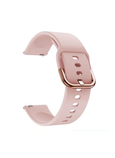 Buy Replaceable Silicone Watch Strap 20mm Buckle Watch Strap Watch Band Compatible with Samsung Galaxy Watch Active2 Pink in Saudi Arabia