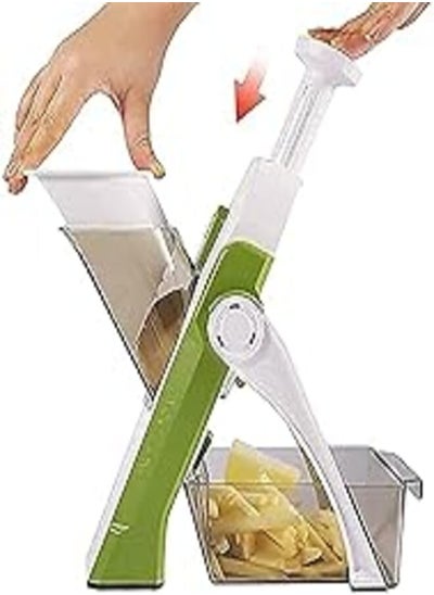 اشتري Adjustable slicer,mandoline slicer,vegetable slicer, food chopper,vegetable cutter,quick dicer fruit french fry julienne في مصر