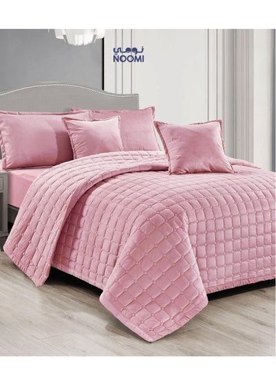 Buy Soft Velvet Bedspread 6 Pieces Double 240X220 in Saudi Arabia