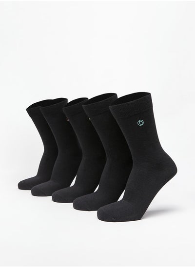 اشتري Embroidered Crew Length Socks - Set of 5 في الامارات