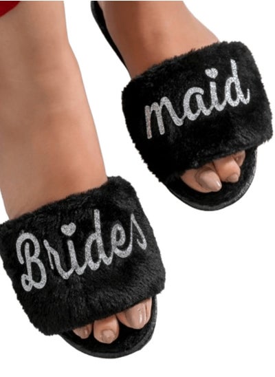 Buy black fur slipper 40/41 in Egypt