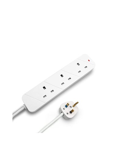 Buy 7 Meter Power Extension Cord with 3 Power Sockets 3 Way Extension Lead  White in Saudi Arabia