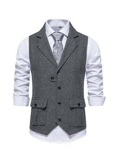 Buy New Retro Lapel Suit Vest in UAE