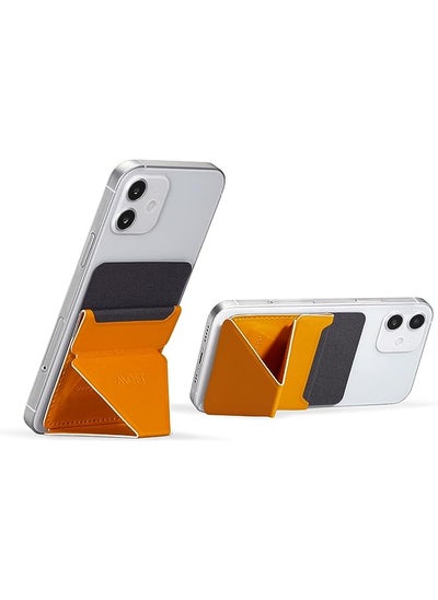 اشتري Cell Phone Stand with 2 Viewing Angles for Andriod, iPhone and All Smartphones, Repositionable, Residue-Free 3-in-1 Adhesive Wallet Stand(Yellow) في الامارات