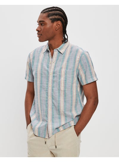 Buy AE Striped Button-Up Resort Shirt in Egypt