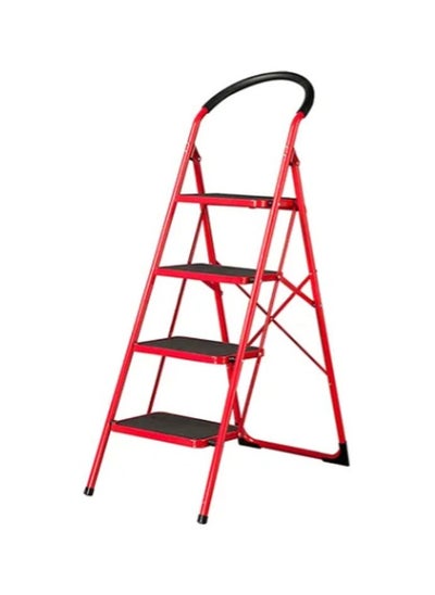 Buy 4-step ladder, red, 130 cm in Saudi Arabia