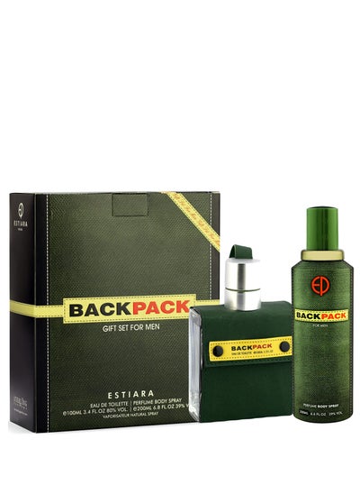 Buy BackPack Gift Set For Men - EDT 100ml - Body Spray 200ml in Egypt