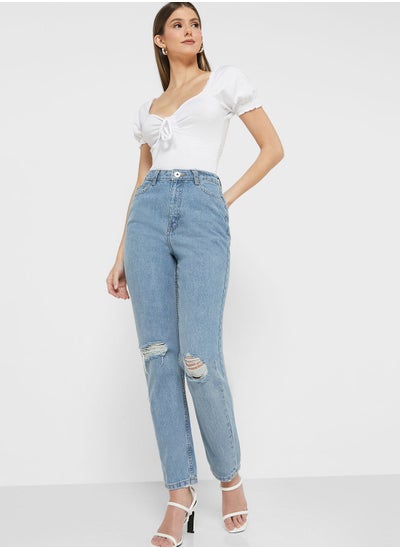 Buy Distressed Mom Jeans in UAE