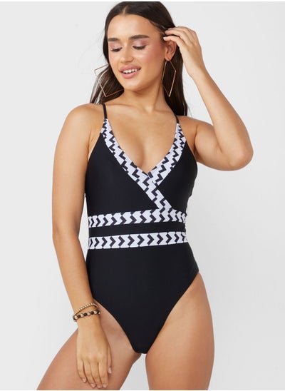 Buy Aztec Trim Swimsuit in UAE