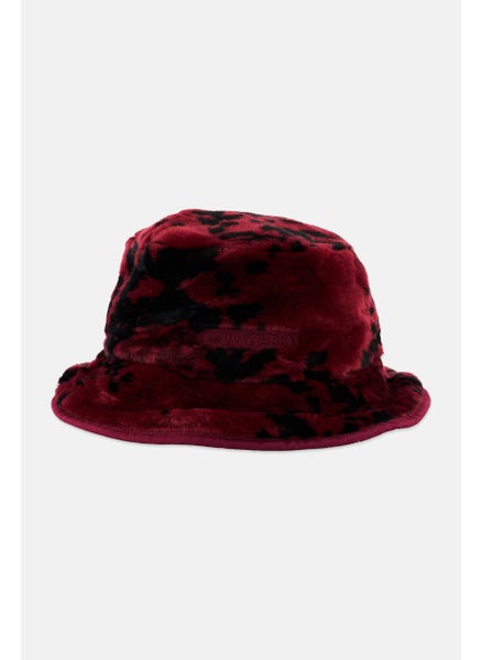 اشتري Women Embroidered Logo Bucket Hat, Maroon في الامارات