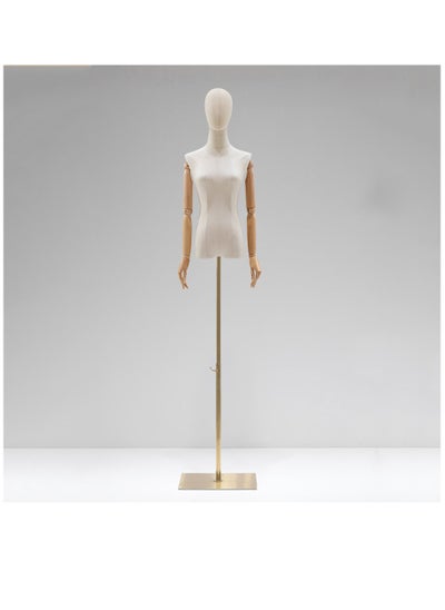 اشتري Female Mannequin Dress Form, Adjustable Height Model Body Display Torso with Metal Square Base Stand, Multipurpose Body Manikin for Dress Jewelry Sewing Clothing في الامارات