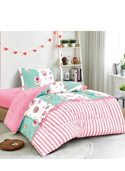 Buy Children's bed cover made of velvet and soft fur to provide comfort for your child, size 160*210 cm in Saudi Arabia