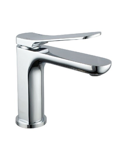 Buy Durable Modern Design Single Handle Solid Brass Basin Mixer Chrome 1 x 1 x 1 cm JS-621401 in Saudi Arabia