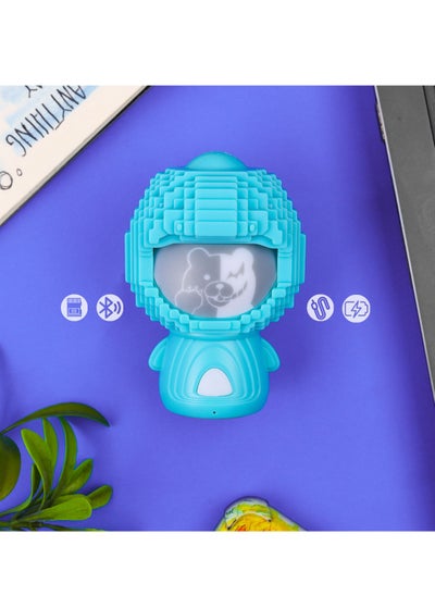 اشتري Portable Speaker (M-Q6) Pixeled Shape Cartoon Character - Bluetooth WirelessMiniSpeaker-Turquoise في مصر