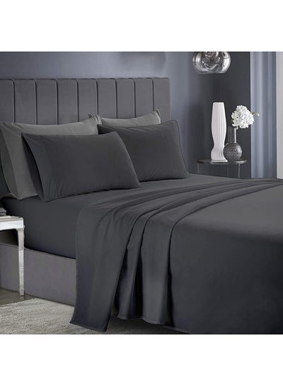 Buy Premium Grey Queen Sheets Set - 1800 TC Series 4 Piece Bed Sheets - Soft Brushed Microfiber Fabric - 16 Inches Deep Pockets Sheets Wrinkle Free & Fade Resistant by Infinitee Xclusives in UAE