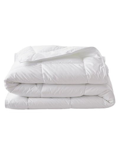 Buy King Duvet Insert Plain High Quality Cotton White 200x220cm in UAE