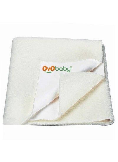 اشتري Waterproof Quick Dry Sheet For Baby; Bed Pad ; Baby Bed Protector Sheet For Toddler Children (Medium (100Cm X 70Cm) Ivory) في الامارات