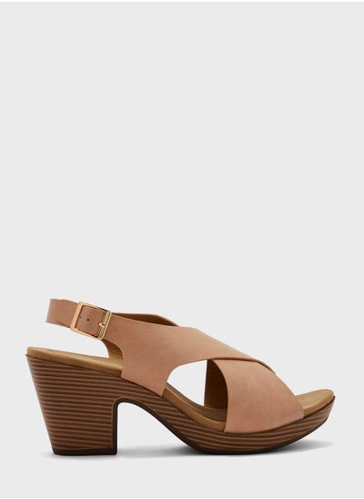 Buy Ankle Strap Mid Heel  Sandals in UAE