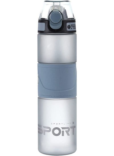 اشتري Water Bottle 750ml with Straw, Water Bottle with Buckle Strap,Leakproof Anti-slip Durable, BPA-Free, Ensure You Drink Enough Water for Fitness, Camping, Outdoor Sports (A) في الامارات