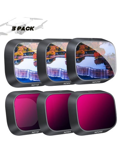 Buy Drone Accessories ND Filters Compatible with DJI Mini 3 Pro/RC, Multi Coated Filters 3 Pack Standard ND16+ND64+ND256 Beautify Photography Lens Filter in UAE