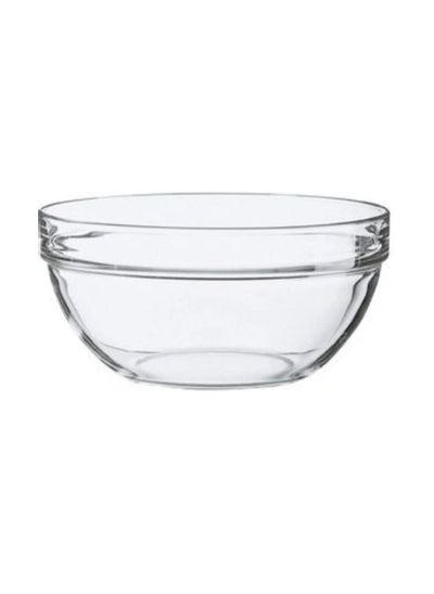 Buy Glass Salad Bowl Clear 8.7 Inches in Saudi Arabia