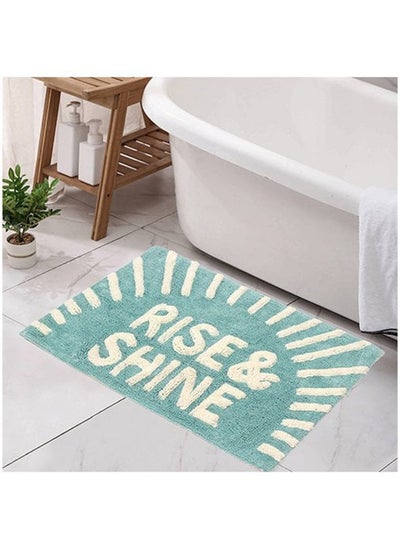 Buy Rise And Shine Tufted Bath Mat Blue 50X80cm in UAE