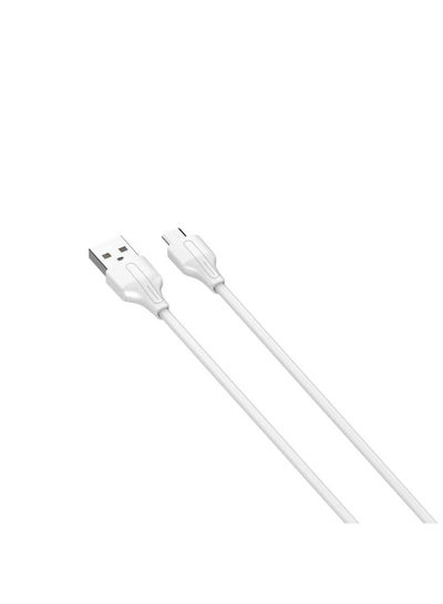 Buy LS541 Fast Charging Data Cable Micro To USB-A, 1M Length And 2.1 Current Max - White in Egypt