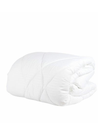 Buy Luxury soft summer bedspread set for two people, 6 pieces, fixed middle filling, 220 x 230 cm, white  color in Saudi Arabia