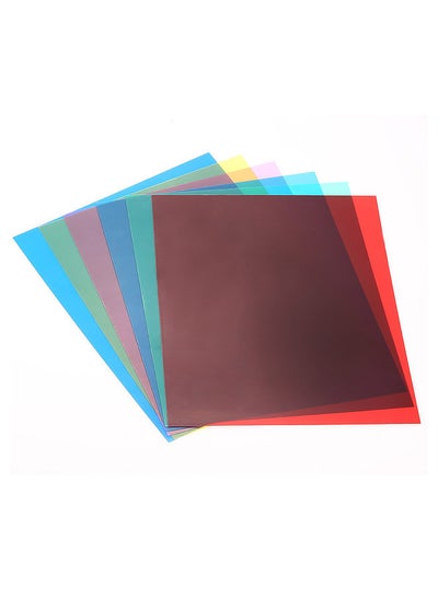 اشتري 6pcs 25 * 20cm Transparent Lighting Color Correction Gel Sheets Filters Set for Flash Light Speedlite (Red/ Blue/ Green/ Cyan/ Yellow/ Magenta) في السعودية