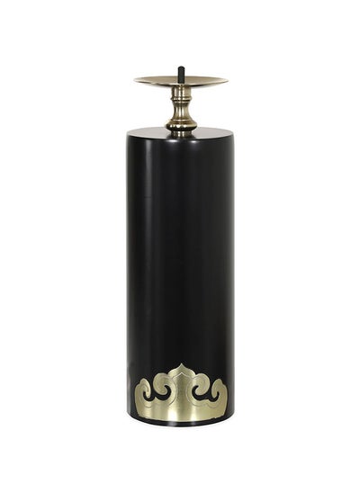 اشتري Wole Candle Holder, Black & Gold - 10x30.5 cm في الامارات