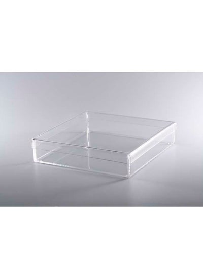 Buy Acrylic Square Serving Box with Cover in UAE