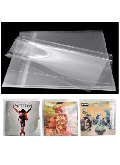 اشتري Clear Plastic Protective, LP Outer Sleeves Vinyl Record Sleeves Album Covers 12.79" x 12.9" Provide Your LP Collection with The Proper Protection(100PCS) في الامارات