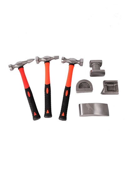 Buy 7-Piece Forged Heavy Duty Auto Body Hammer and Dolly Kit in Saudi Arabia