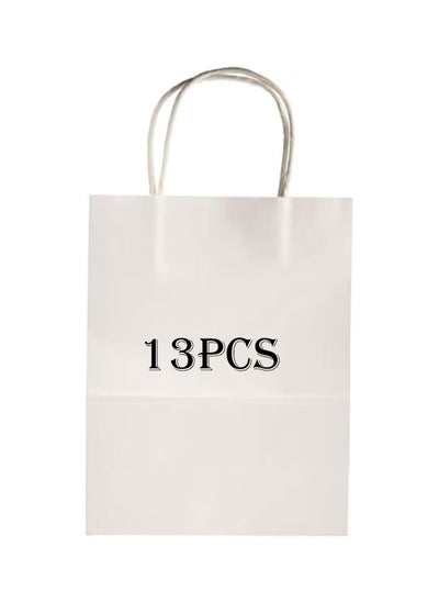 Buy 13-Piece Value Pack Paper Bag Set 4.25x8x10.25 Inch White in Saudi Arabia