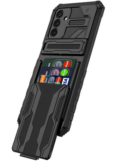 اشتري Protective Cover for Samsung Galaxy A14 5G Wallet Case with Credit Card Holder Stand Kickstand Slim Rugged Shockproof Heavy Duty Defender Armor في السعودية