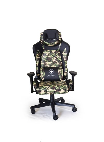 Buy Gaming Chair High Back Racing Style With Pu Leather Bucket Seat 360 Swivel With Heavy Duty Steel Can Hold Upto 150Kg Headrest Lumbar Support Steel 13-Star Base Compatible With E Sports Mix Green in UAE