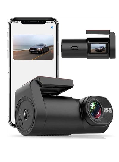 اشتري Front Dashcam 1080P Dash Cam Car Camera for Surveillance 360 WiFi Smart Mini Dash Camera for Cars 1'' IPS Screen APP, Loop Recording, 24H Parking Monitor, G-Sensor, Front Recorder Support 128GB Max في السعودية