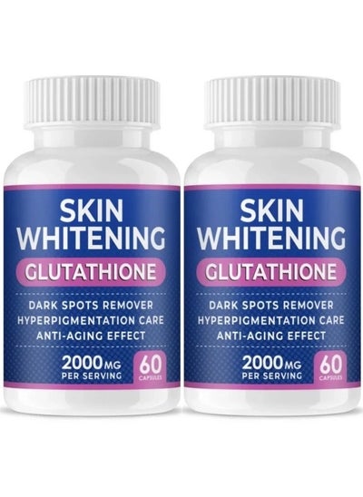 Buy Skin Whitening Glutathione Capsules Brightening and Whitening Capsules-60 Capsules 2000mg 2 Pack in Saudi Arabia