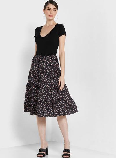 Buy Tiered Printed Skirt in UAE