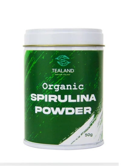 Buy Herbal Tea Organic Spirulina Powder Antioxidant Rich Natural Ingredients & Pure Taste Caffeine Free Stress Relieving Immune Support 50g in UAE