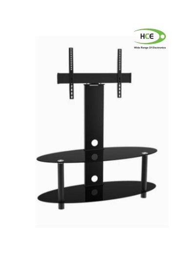 Buy Swivel Floor TV Stand for 32-55 inch LCD LED TVs with Shelves and Heights Adjustable, in UAE