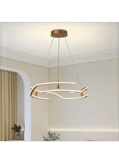 Buy Modern LED Ceiling Chandelier 6587 With 3 Brightness Levels | 213W LED Pendant Hanging Lamp With Adjustable Height ideal for Bedrooms living room in Saudi Arabia